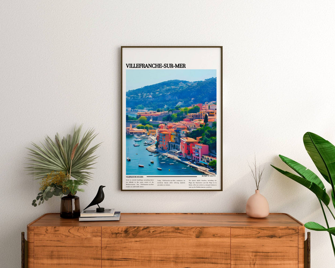 Celebrate the joie de vivre of France with this exquisite Villefranche-sur-Mer print, a delightful addition to any wall or a cherished gift.
