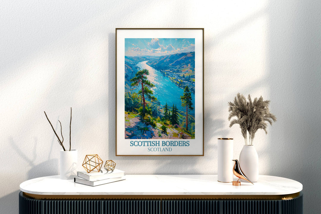 Indulge in the timeless beauty of Scotland with captivating prints, perfect for Scottish-themed decorations.