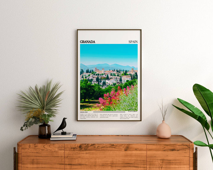 Transport yourself to the heart of Spain with this captivating Granada print, evoking the beauty of Granada Spain.