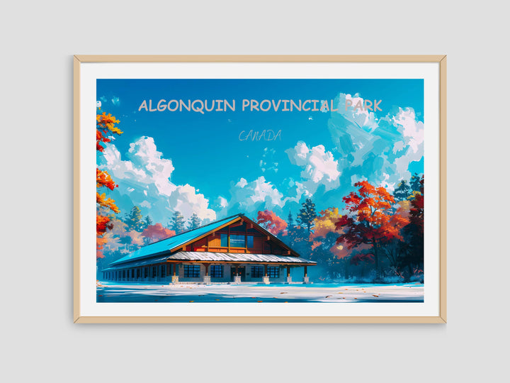 Transport yourself to the beauty of Algonquin with this stunning travel print. Canoe Lake&#39;s tranquility captured in exquisite detail.