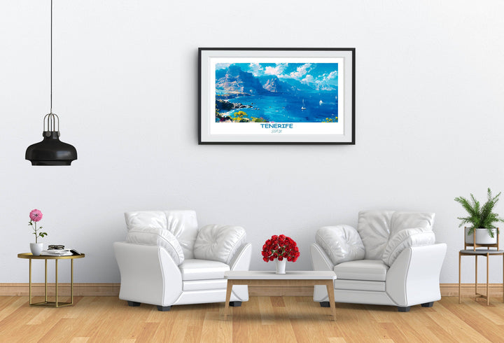 Embrace the spirit of Tenerife with this stunning Los Gigantes Cliffs artwork. A perfect addition to any Tenerife or Spain themed collection