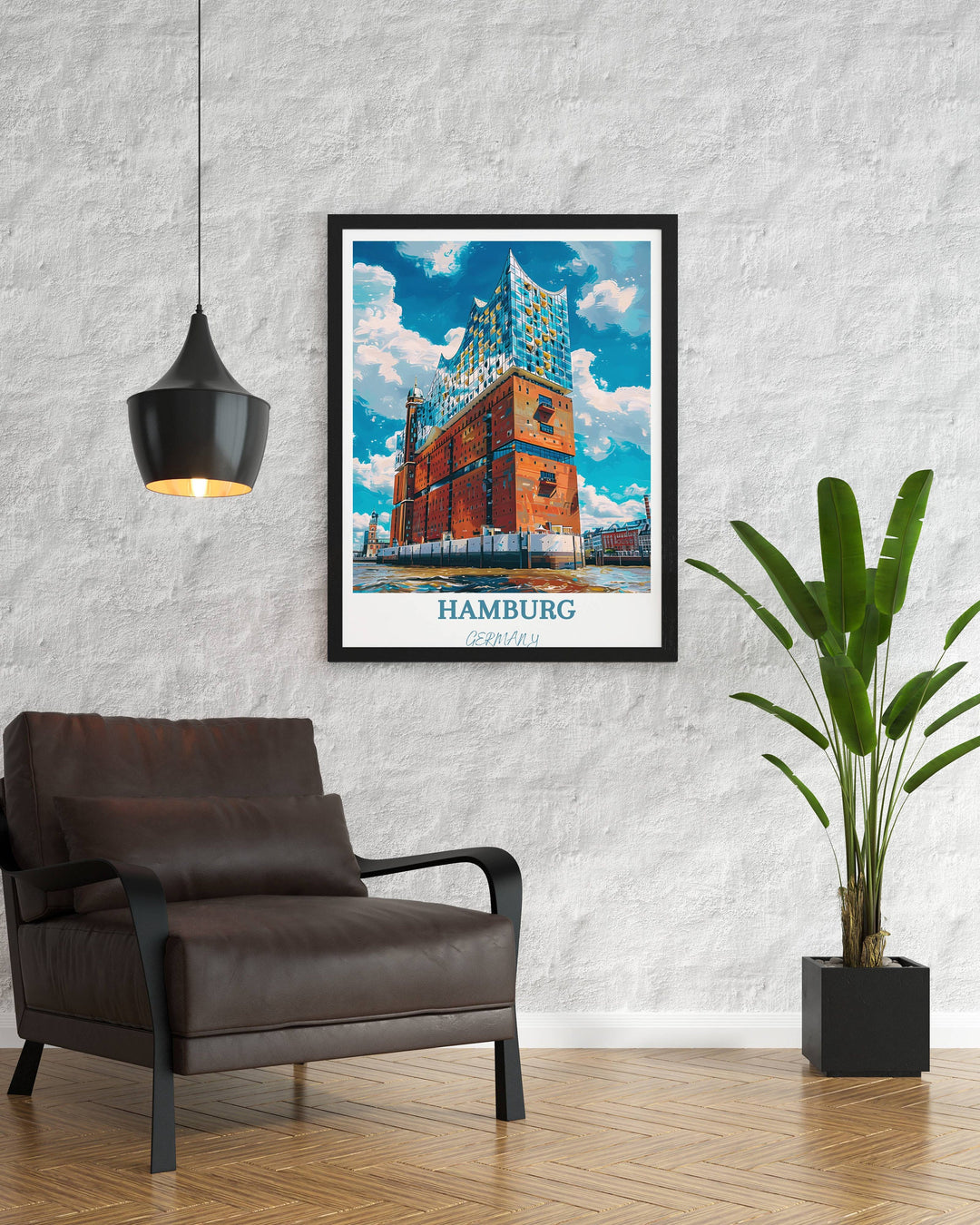 Enrich your living space with the architectural marvel of Hamburg&#39;s Elbphilharmonie through this captivating Germany art print. An ideal Germany souvenir