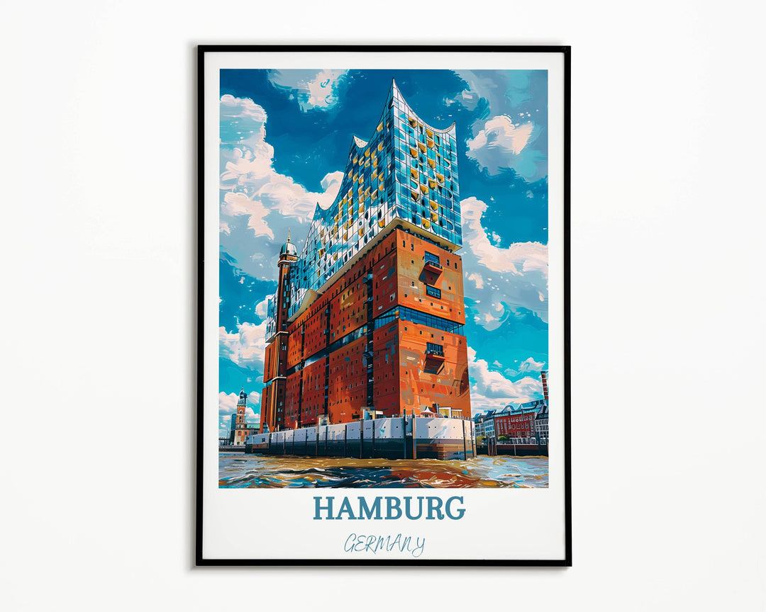 Infuse your home with the spirit of Hamburgs Elbphilharmonie through this mesmerizing Germany wall art. The ultimate Hamburg travel souvenir