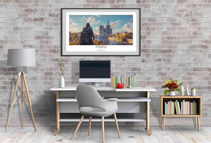 Elevate your decor with this captivating Paris art gift featuring the iconic Louvre Museum. A stylish homage to the beauty of Paris.