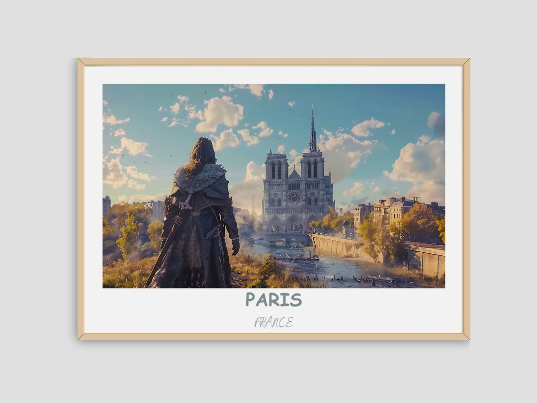 Transport yourself to the heart of Paris with this enchanting wall art showcasing the Louvre Museum. The perfect accent for Paris lovers.