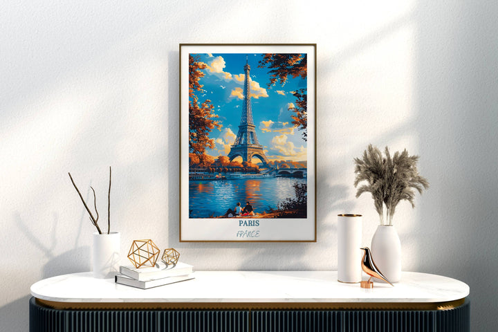 Add a touch of Parisian elegance to your space with this enchanting wall art featuring the iconic Eiffel Tower. The perfect Paris souvenir.