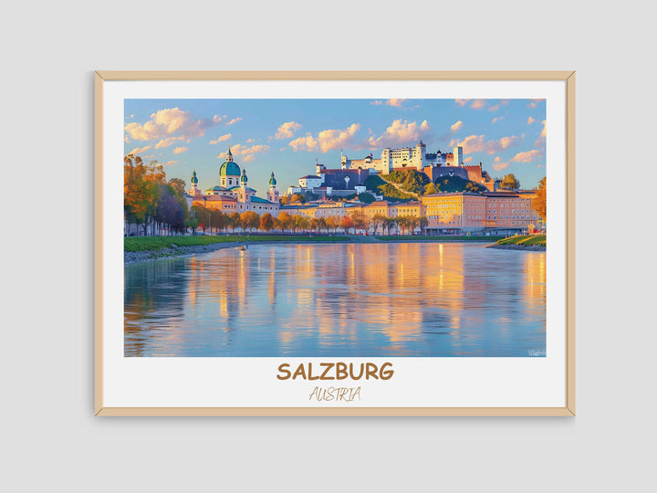 Capture the allure of Salzburg with this captivating art print showcasing Hohensalzburg Fortress. A perfect addition to any wall or gift collection.