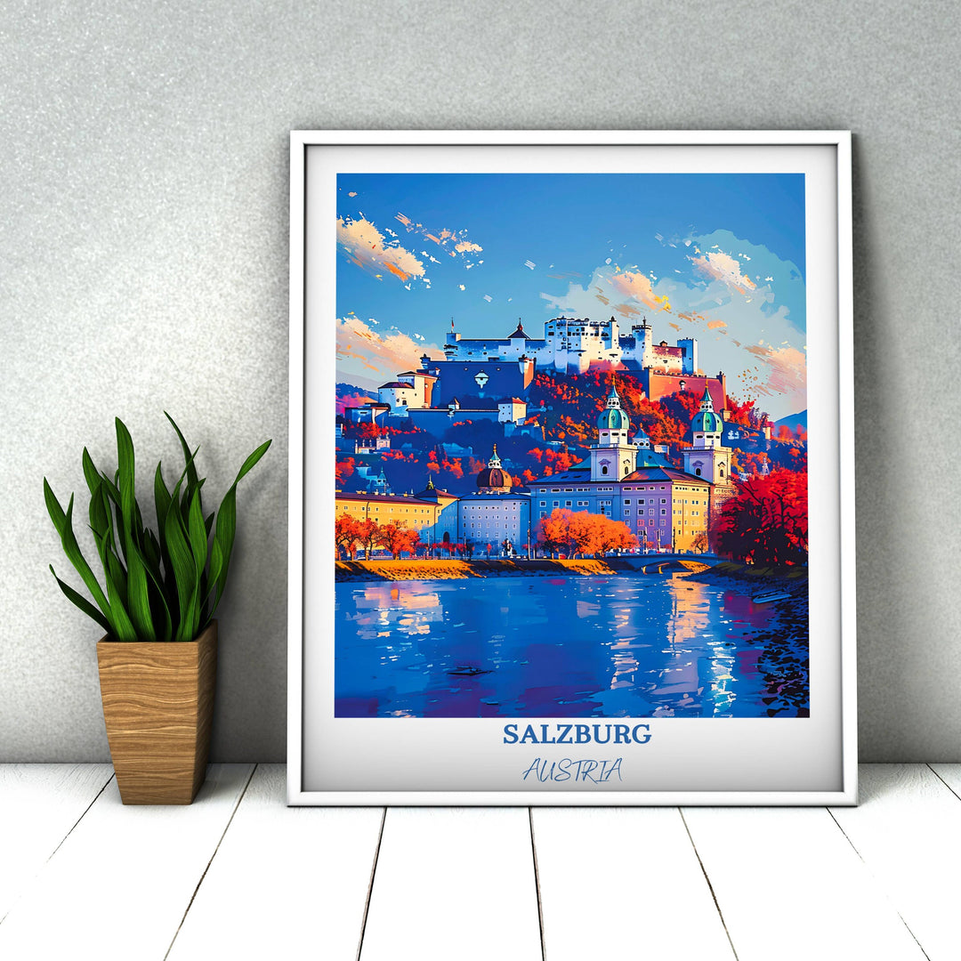 Elevate your home decor with this captivating Salzburg wall art, showcasing the iconic Hohensalzburg Fortress. An ideal gift for any occasion.
