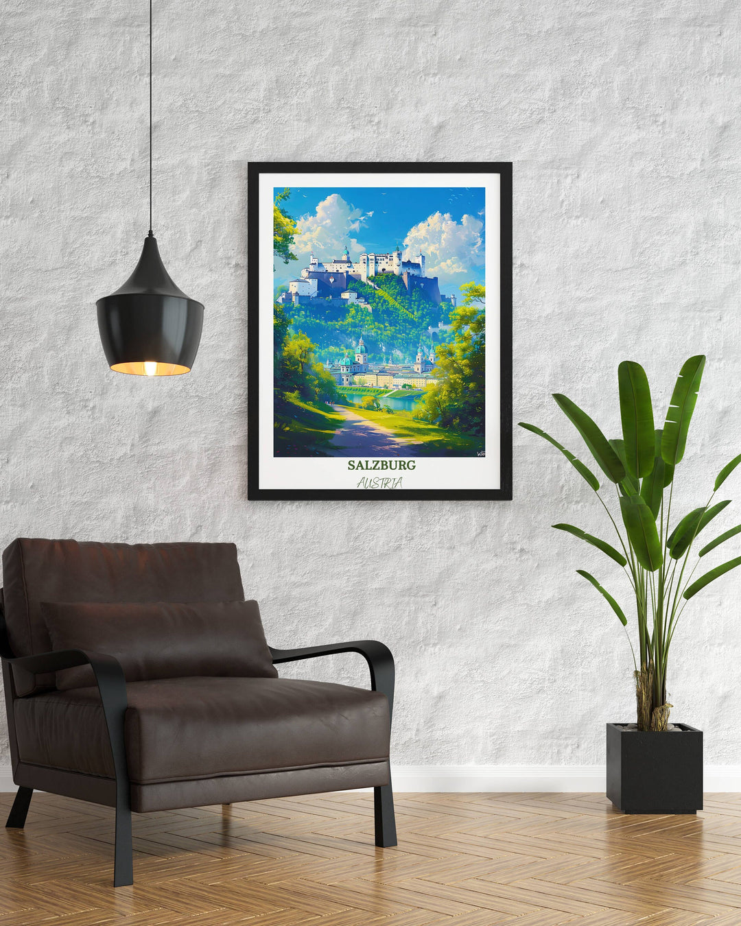 Transform your space with this stunning Salzburg wall art, highlighting the majestic Hohensalzburg Fortress. The perfect gift for any art lover.