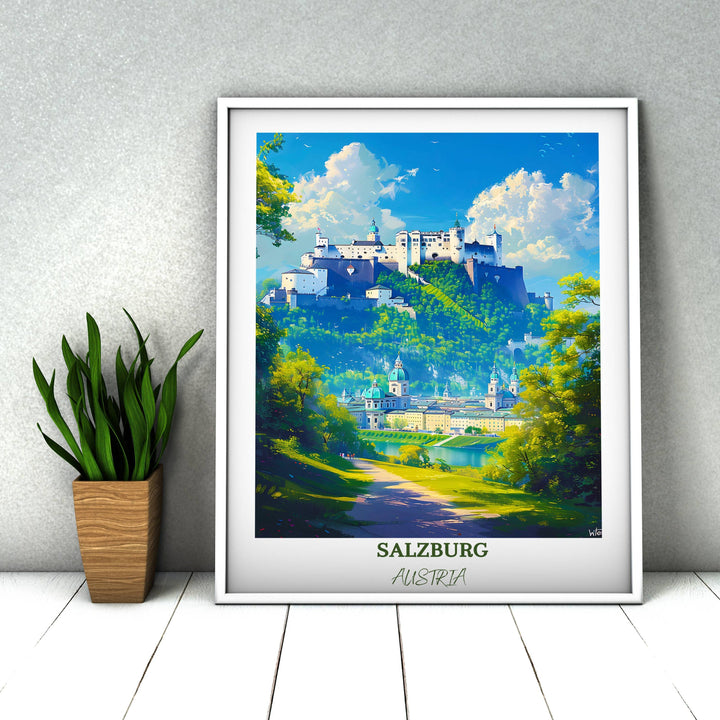 a painting of a castle on a hill