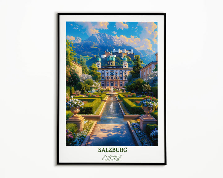 Capture the allure of Salzburg with this captivating art print showcasing Hohensalzburg Fortress. A perfect addition to any wall or gift collection.