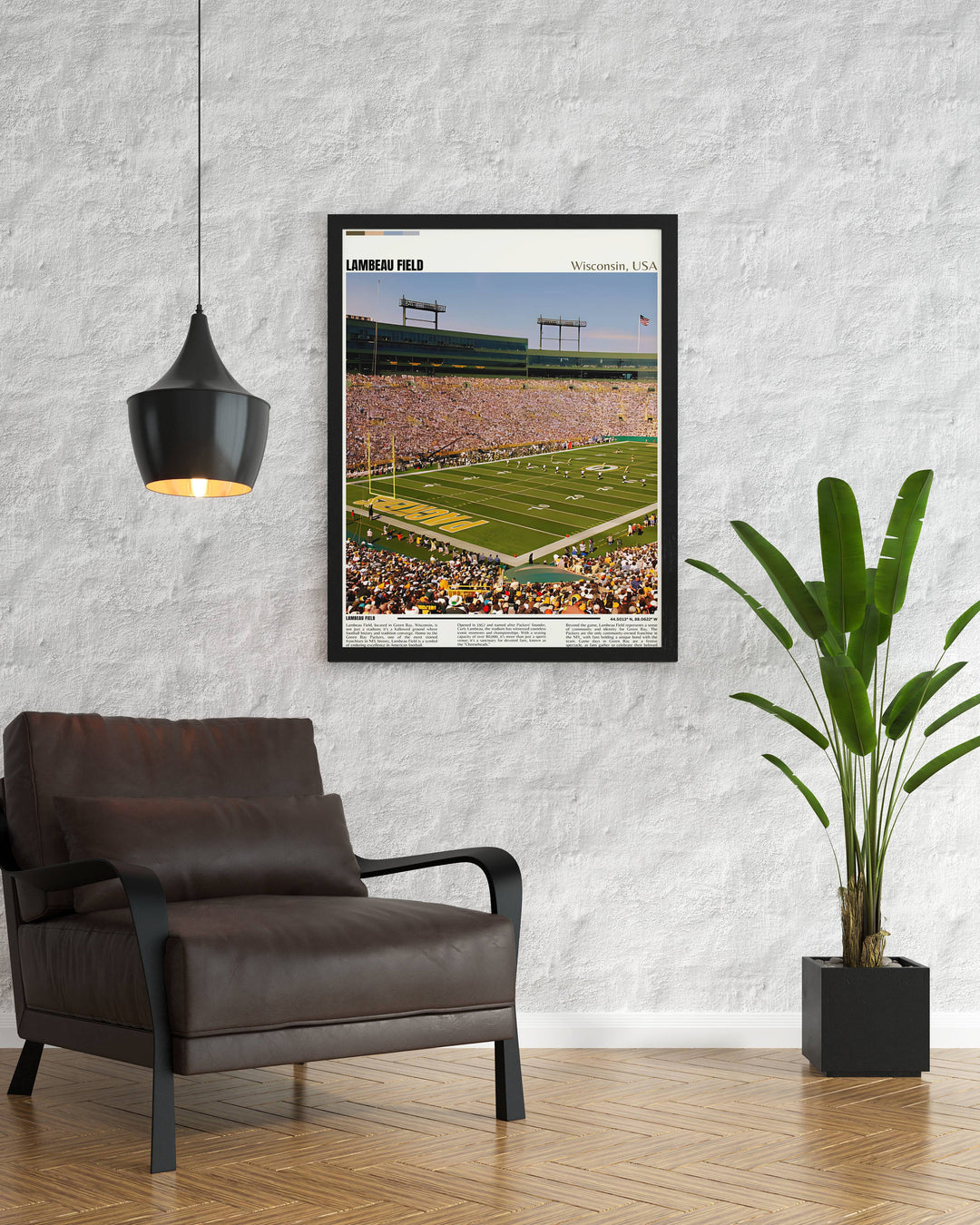 Lambeau Field Print | Green Bay Packers Poster | NFL Art | NFL Stadium Poster | Housewarming Gift | Digital Travel Art Print