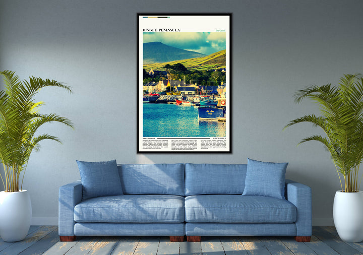 Inviting Dingle, Ireland wall art, evoking the serene ambiance of the Irish countryside. A delightful gift for new homeowners.