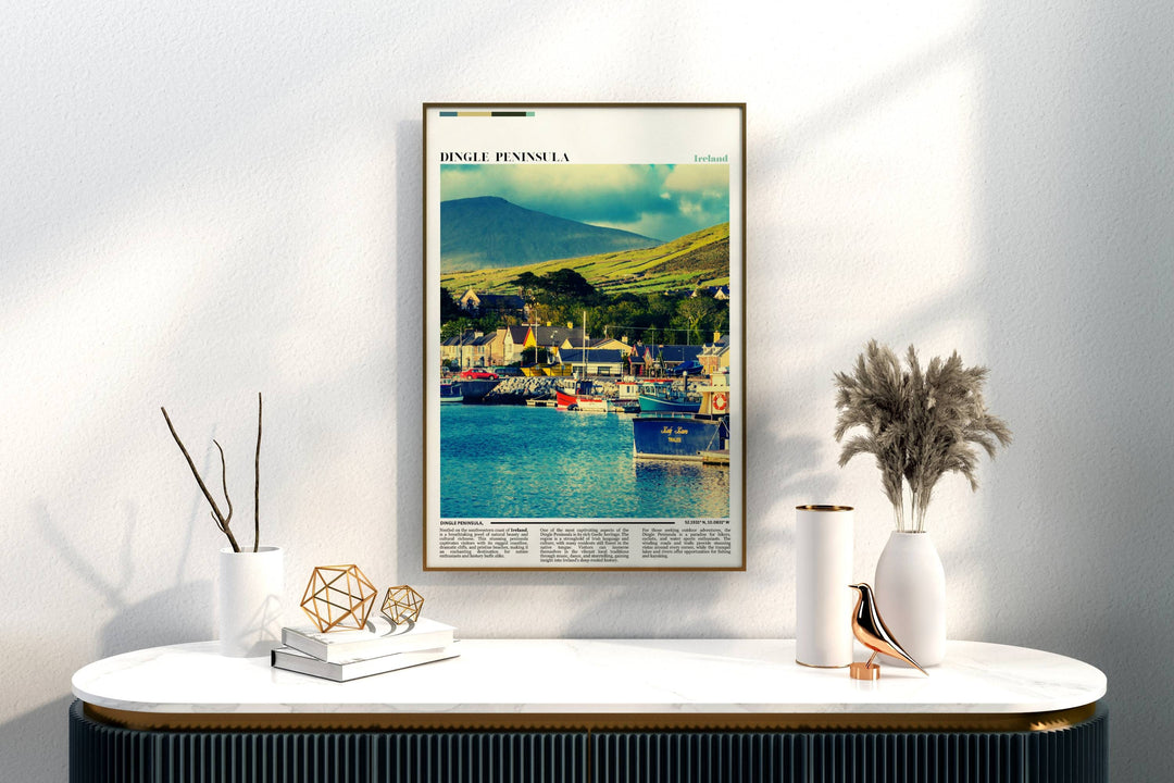 Inviting Dingle, Ireland wall art, evoking the serene ambiance of the Irish countryside. A delightful gift for new homeowners.