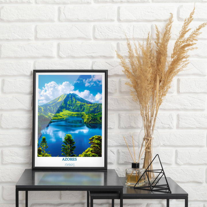 Transport yourself to the Azores with this captivating wall art. A window into the enchanting landscapes of Portugal