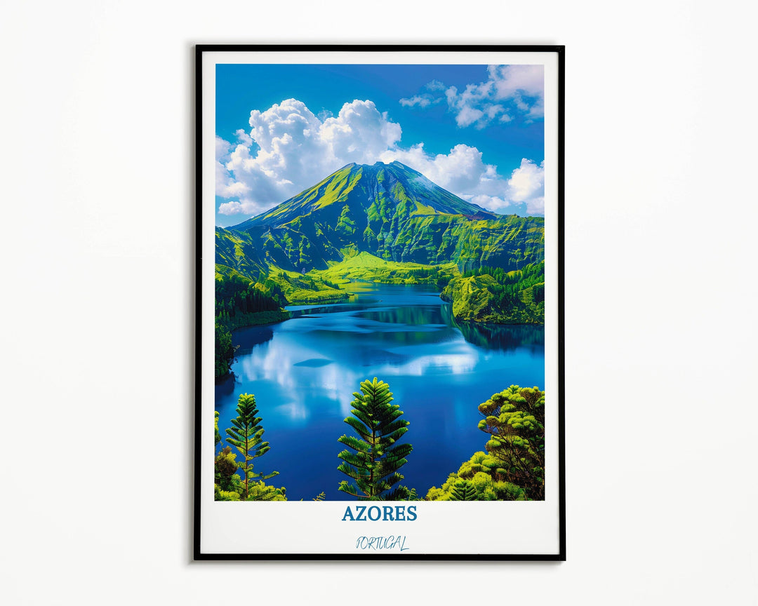 Infuse your space with the spirit of Portugal through this Azores travel poster. A stunning addition to any wall