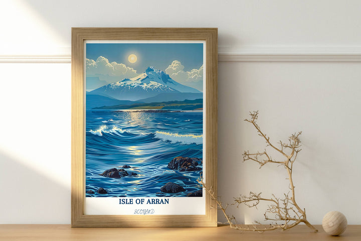 Experience the essence of Scotland with this charming travel gift. A delightful reminder of your adventures, perfect for any UK wall.