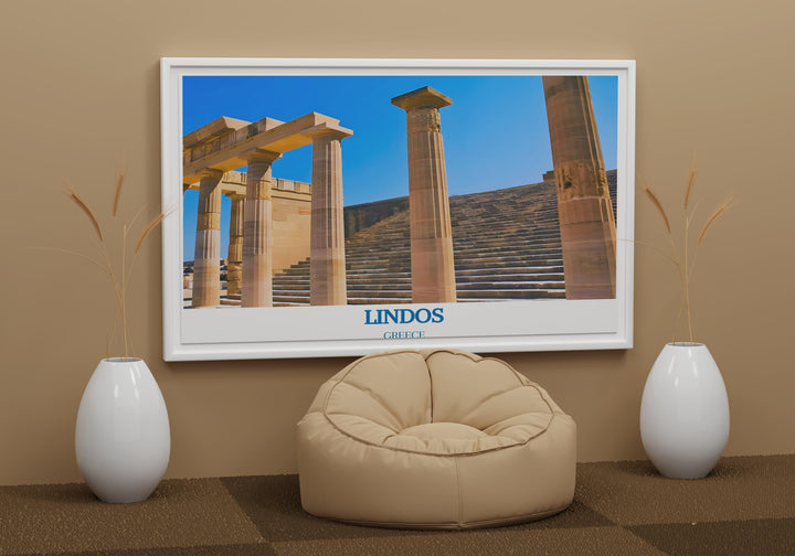 Customizable travel poster of Greece, featuring scenic views from around the country, tailored to your travel memories or desires.