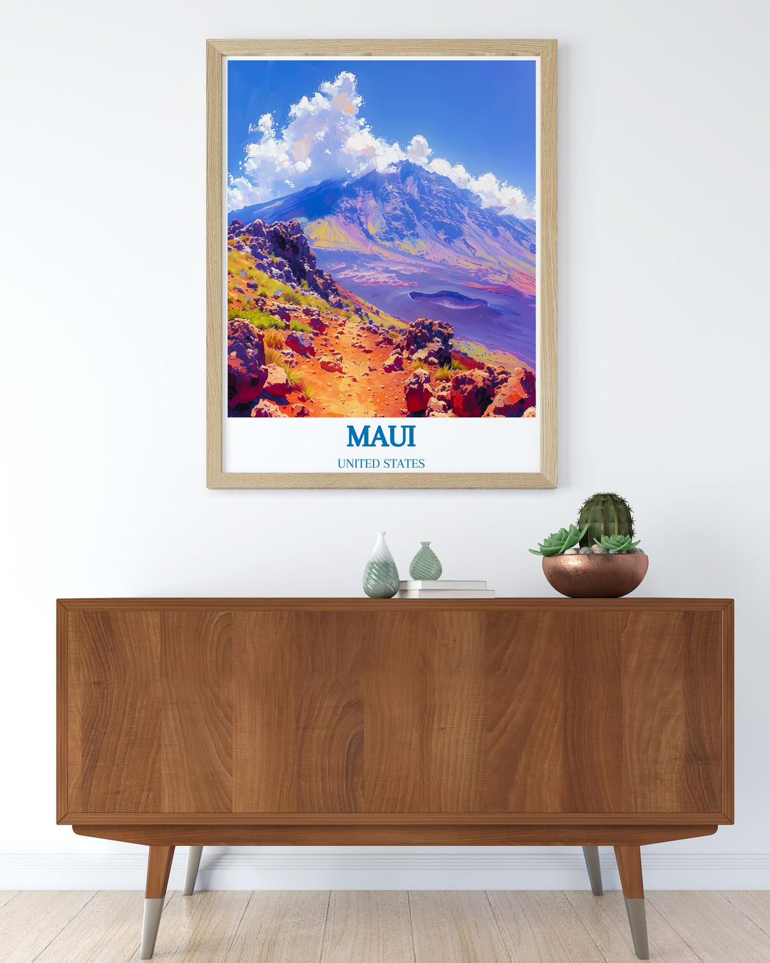 Custom print featuring the serene vistas of Haleakalās summit, perfect for bringing the tranquility of nature indoors.