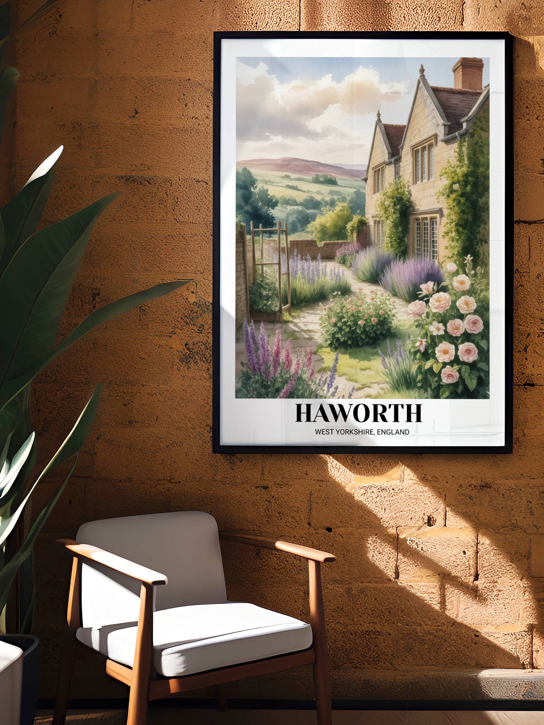 Authentic United Kingdom travel art of Haworth&