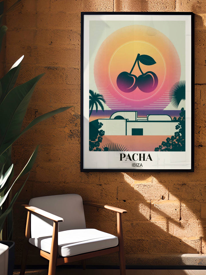 Discover the magic of 103 Gaunt Street to the Balearics with Map Your Dreams’ Pacha Ibiza "The Icon" print, a high-contrast tribute to world-class nightlife and design.