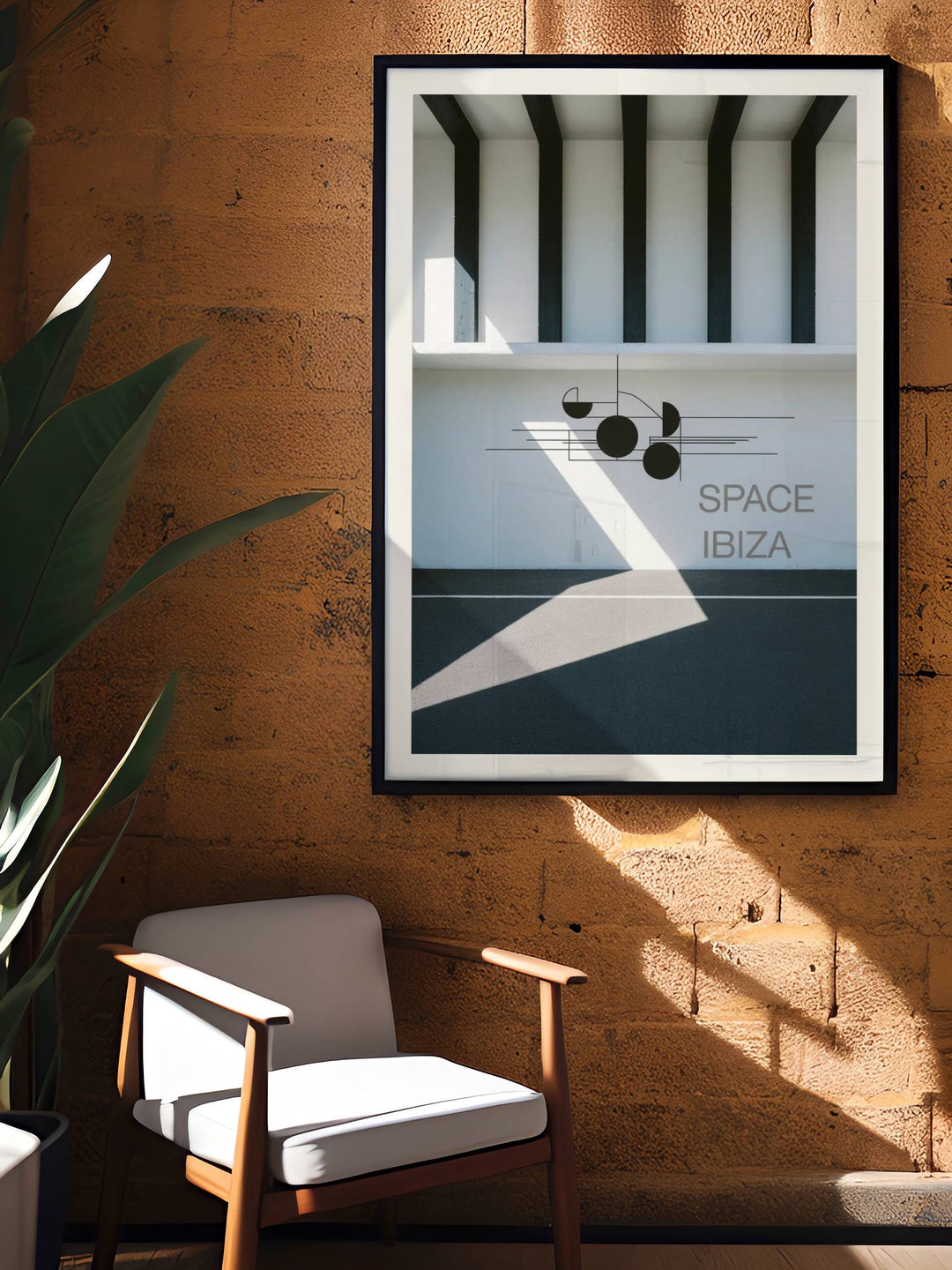 The ultimate gift for design-conscious fans: the Space Ibiza Minimalist print by Map Your Dreams offers a sophisticated, understated club tribute.