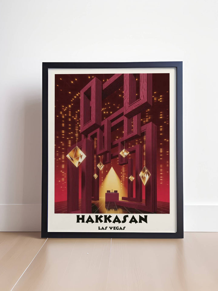 Luxury meets structure in this Map Your Dreams Hakkasan print. A stunning visual of stacked geometry and golden stardust utilizing professional high-contrast design.
