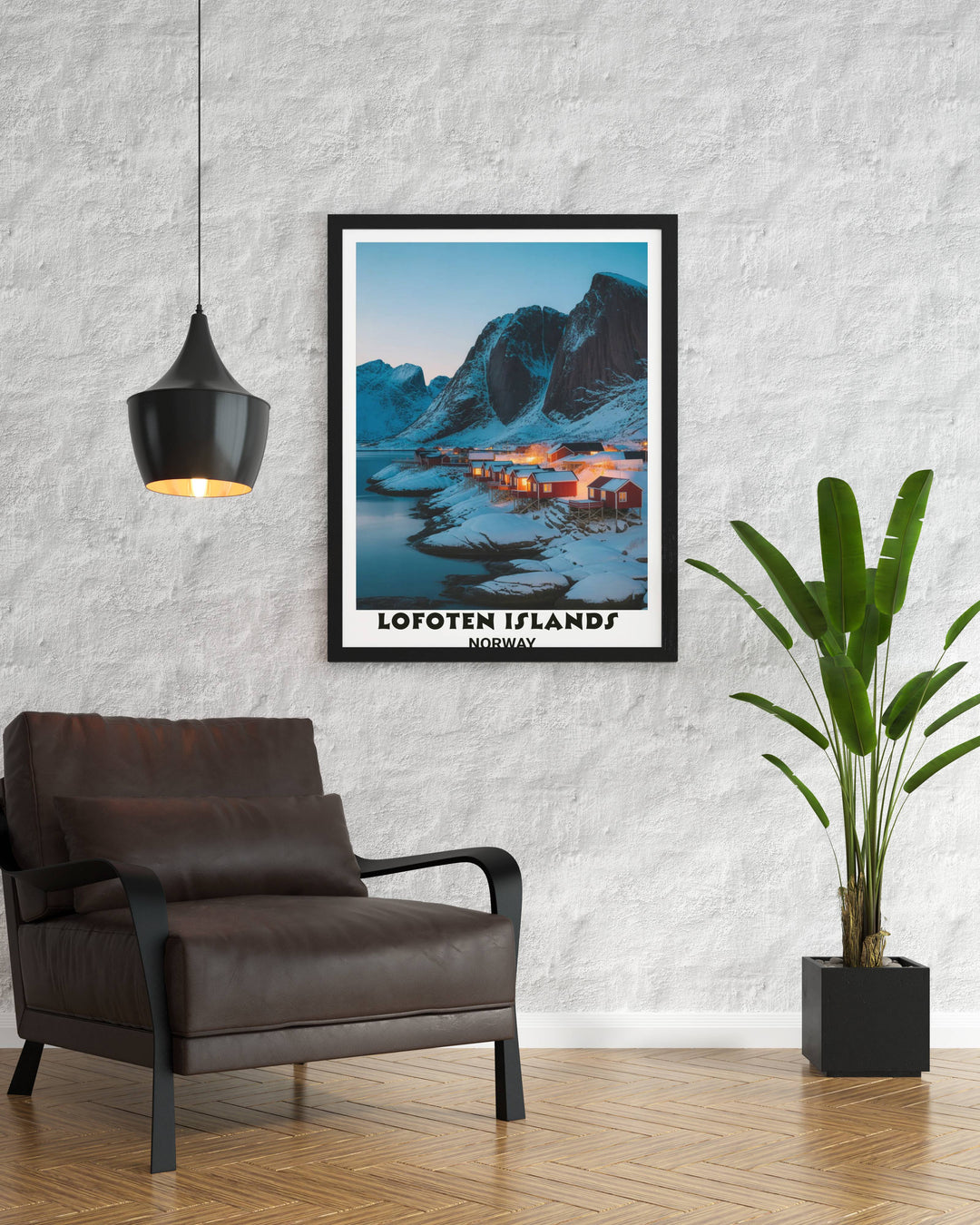 Lofoten Islands Winter Art Print - Arctic Blue Hour Wall Art