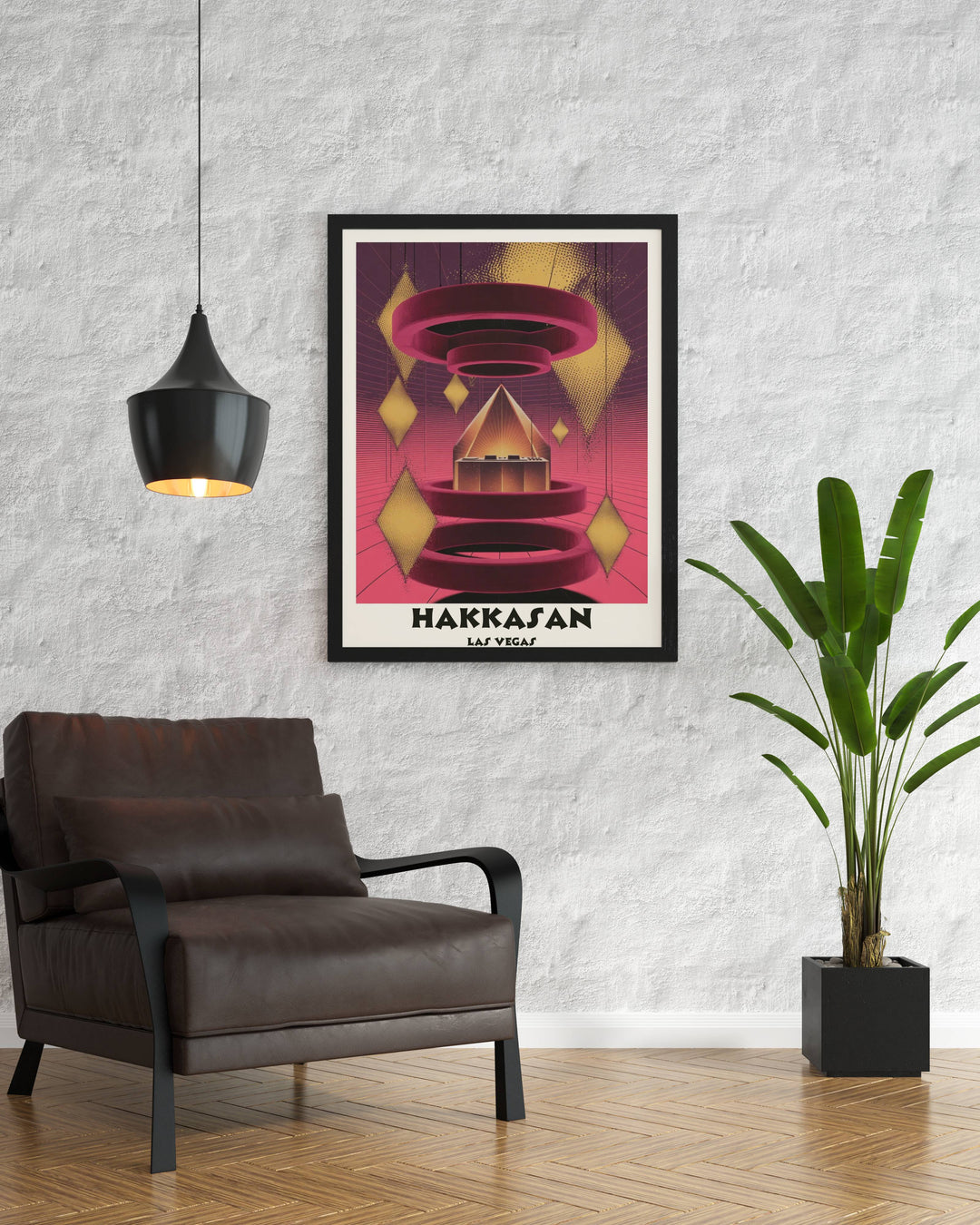 Shop Map Your Dreams for premium nightclub art like this Hakkasan Las Vegas surrealist poster. Archival-grade paper ensures the vivid crimson and amber tones stay brilliant.