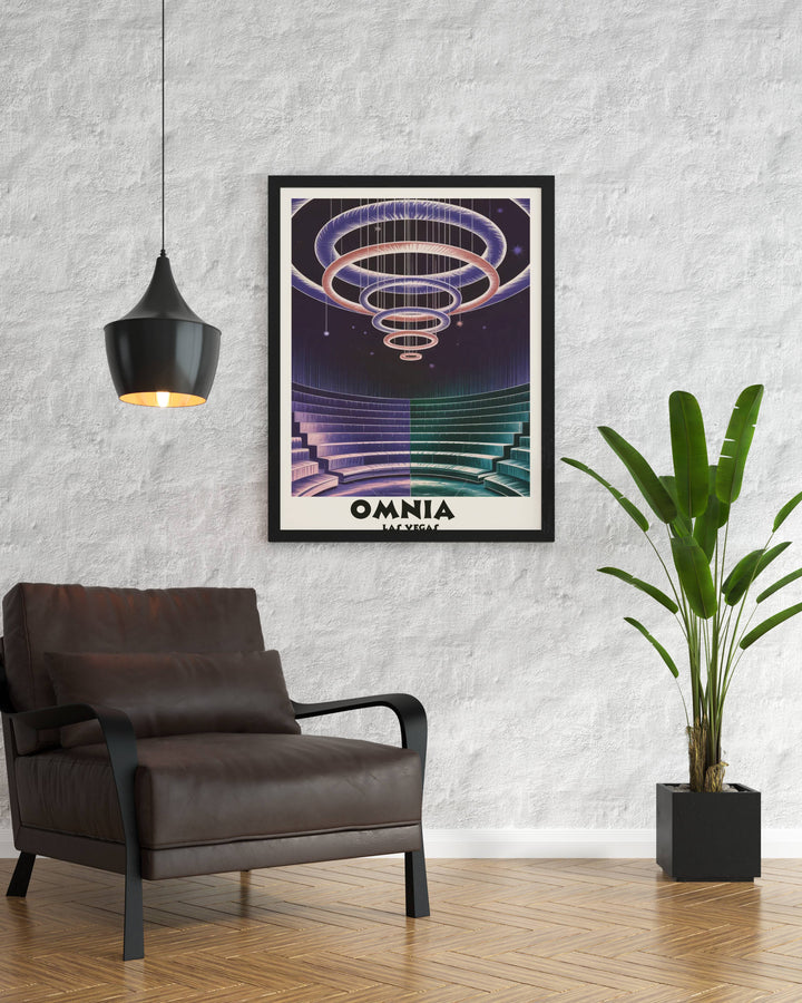 Shop for premium club-inspired wall art like this textured Omnia Las Vegas print on archival-grade paper.