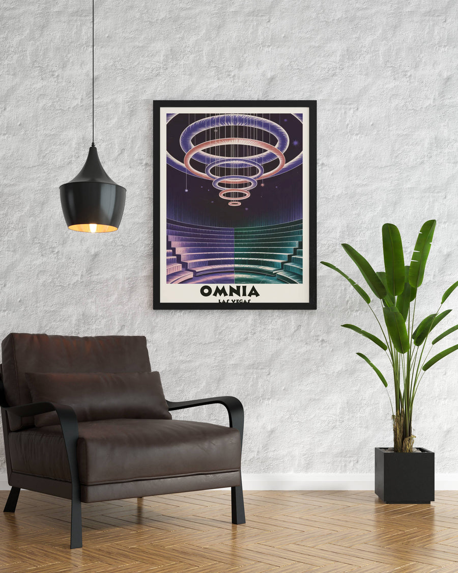 Shop for premium club-inspired wall art like this textured Omnia Las Vegas print on archival-grade paper.