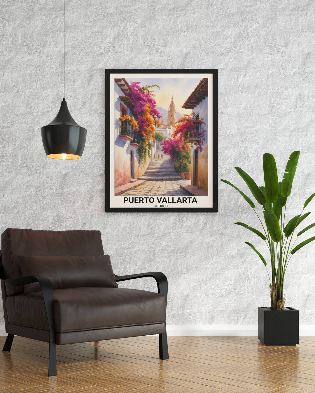 Vibrant landscape art of Puerto Vallarta&
