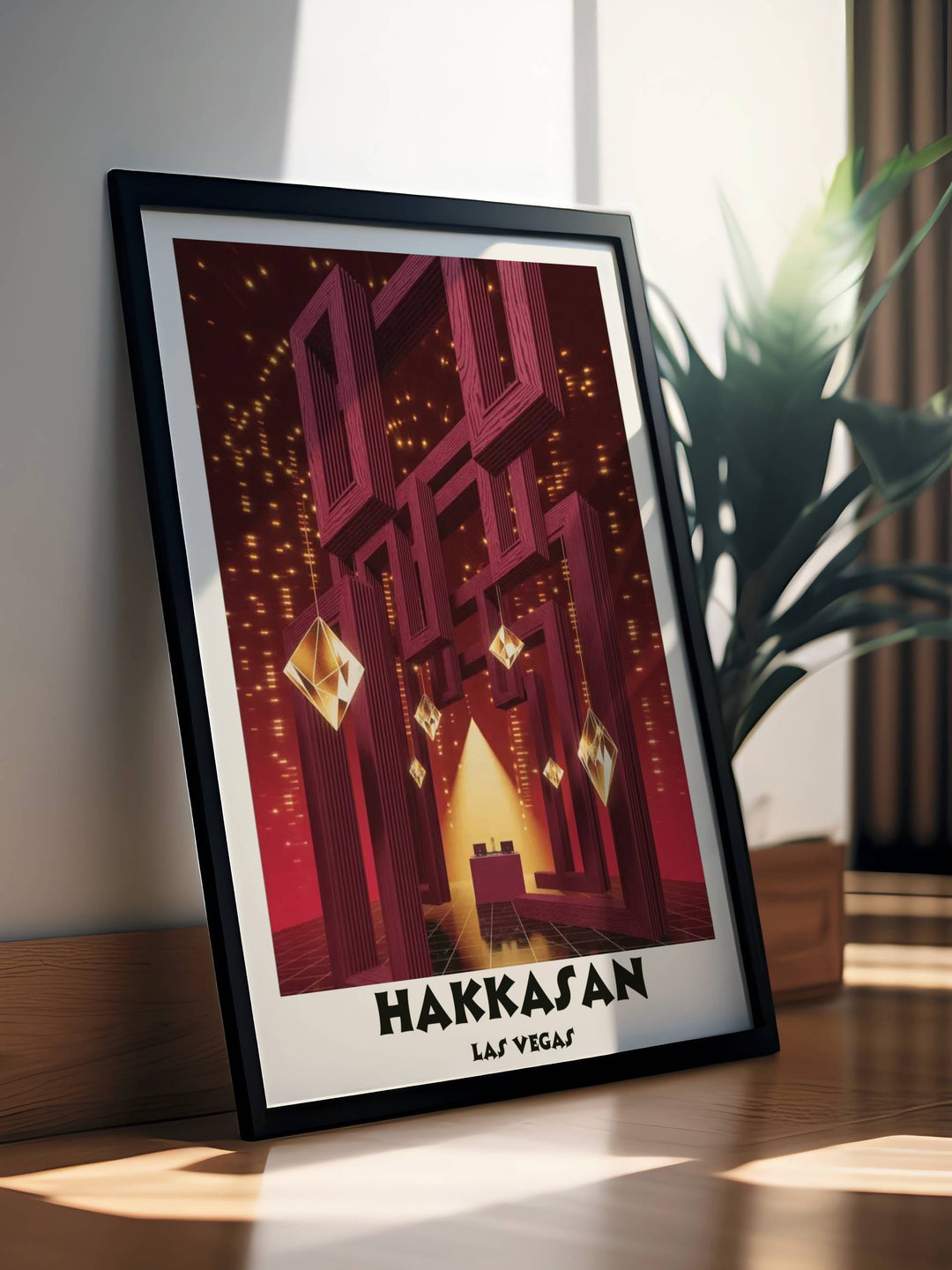 Architectural art print of Hakkasan Las Vegas by Map Your Dreams. Reimagines the venue&