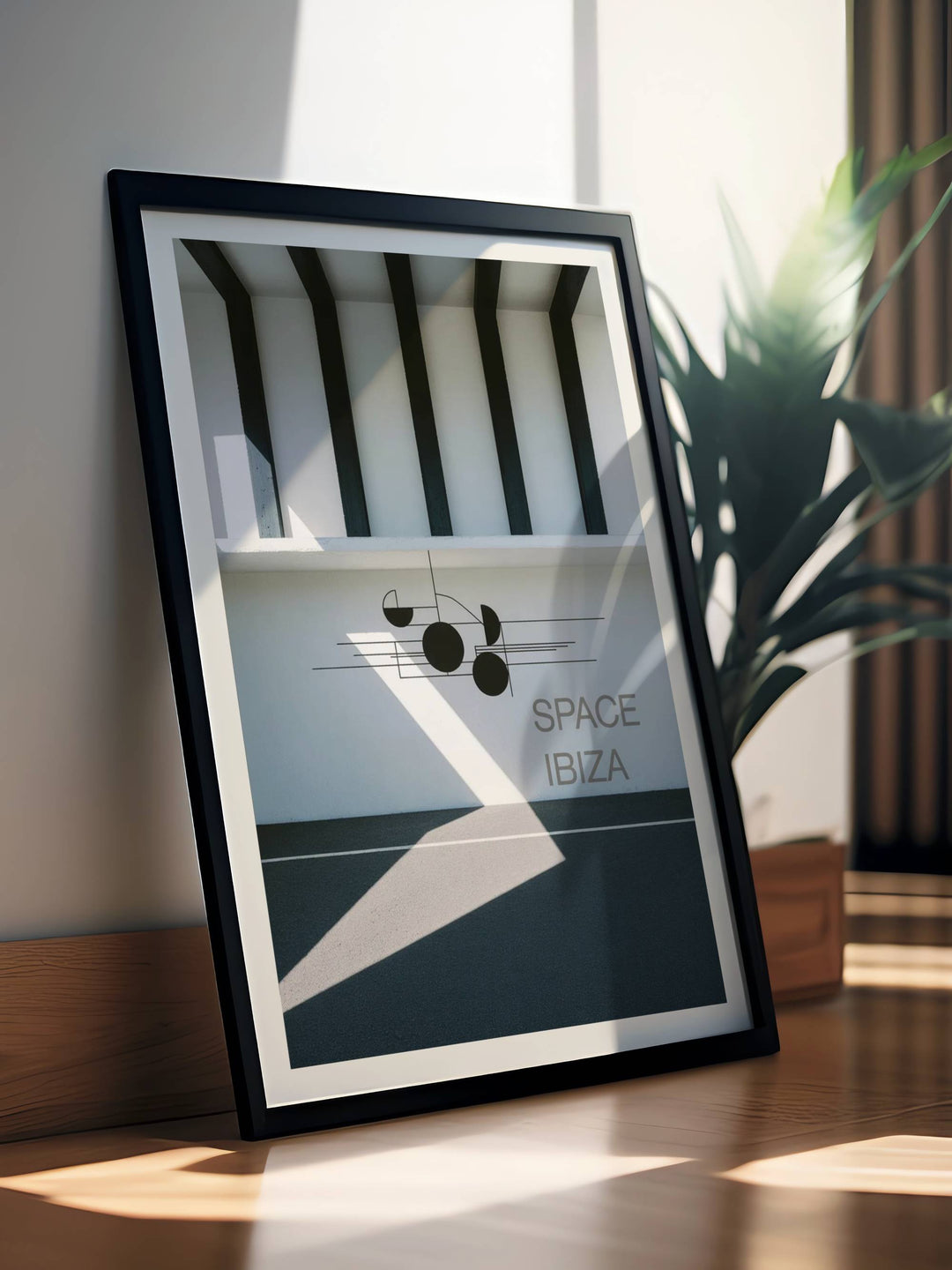 Capture the silent soul of the White Isle with this premium Space Ibiza print by Map Your Dreams, featuring abstract geometric motifs and a satin-matte finish.