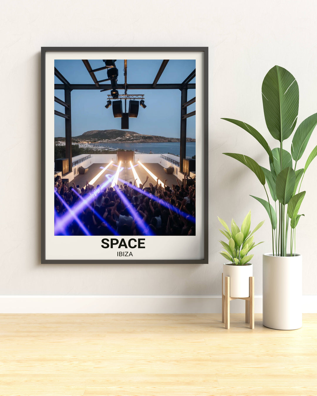Capture the magic of an Ibiza sunrise with this Space Ibiza art print from Map Your Dreams, finished in a luxury satin-matte gallery style.