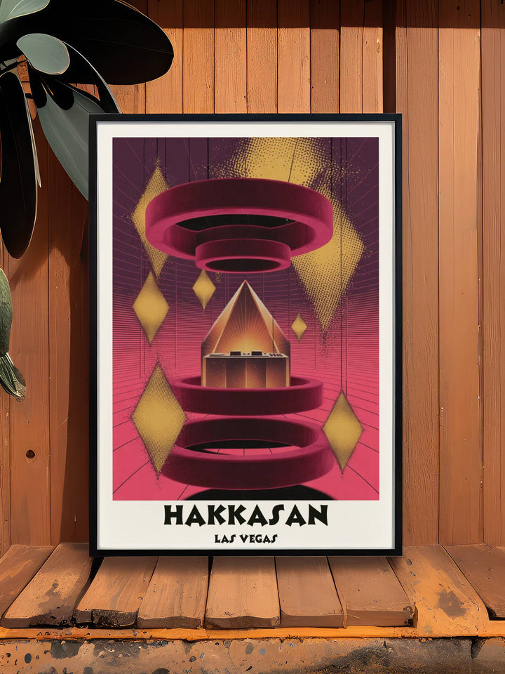Elevate your decor with the Hakkasan Las Vegas Crimson Altar print from Map Your Dreams. Features iconic velvet textures and celestial golden light for a premium finish.