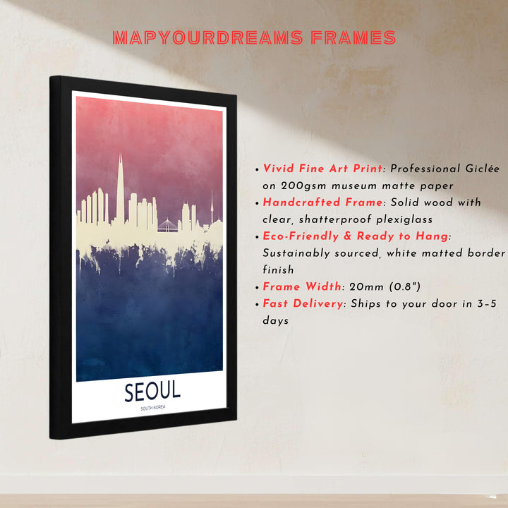 Architectural outline print honoring South Korea&