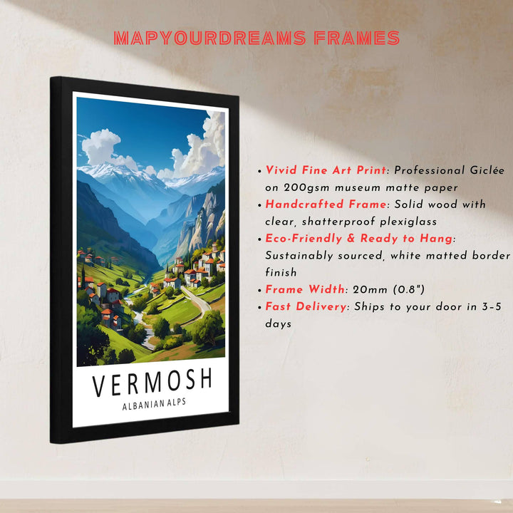 This delicate vector artwork of the Albanian Alps captures rich nature textures and clear blue skies for sophisticated interior styling. Discover versatile options including unframed matte prints, custom wood frames, and dimensional canvas wraps.