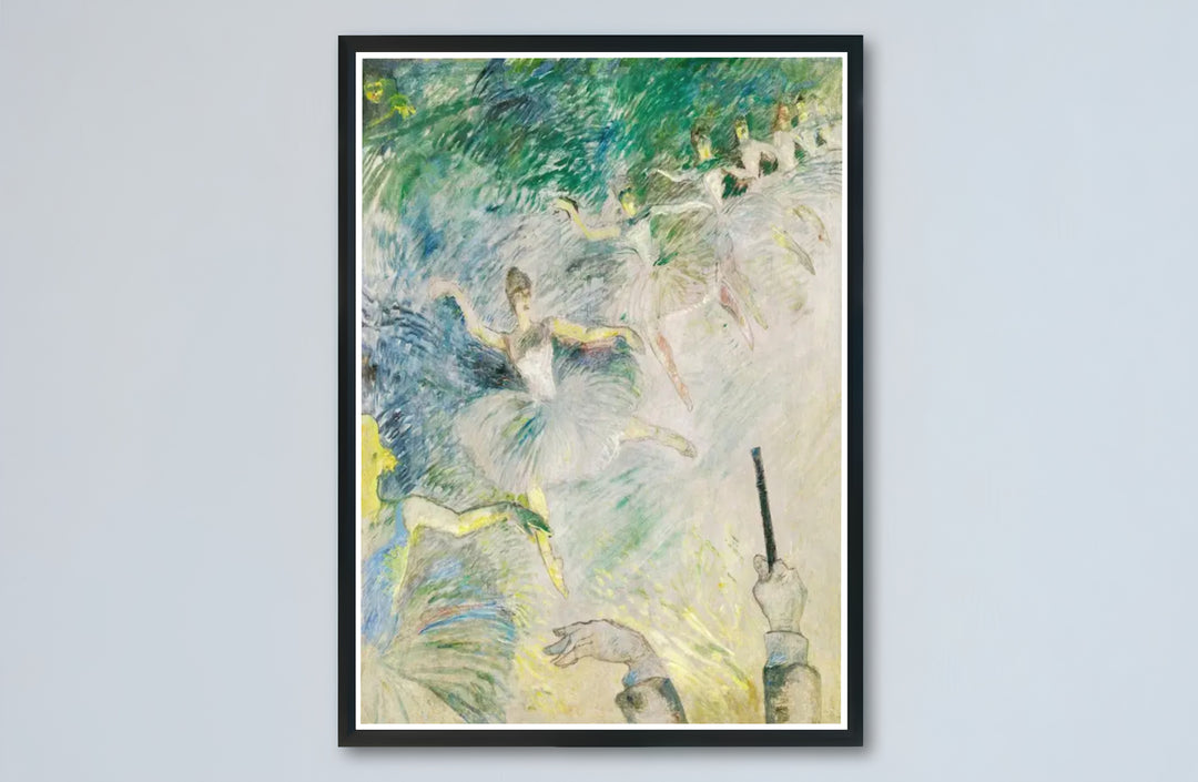 Historic French impressionist canvas print of Ballet Dancers, Henri de Toulouse-Lautrec with painterly stage details, created in Paris, France. Buy high-definition framed prints, unframed paper wall decor, and gallery canvas options directly from MapYourDreams for home styling.