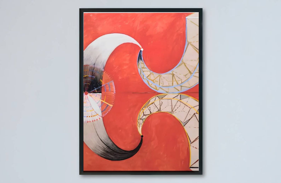 Celebrated for its revolutionary visual vocabulary, this museum-quality Hilma af Klint Group VII The Moon wall art reproduction invites quiet contemplation through its soothing color blocking and esoteric motifs. Offered by MapYourDreams, this artwork is available in flexible options including unframed paper, custom wooden frames, and gallery canvas wraps.