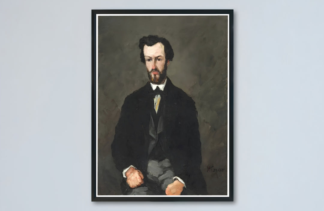 Master painter portrait art print of Paul Cezanne Antony Valabregue 1866 displaying textured palette knife layers in Aix-en-Provence France. MapYourDreams presents quality framed wall art, unframed poster options, and stretched canvas formats for curated interior spaces.