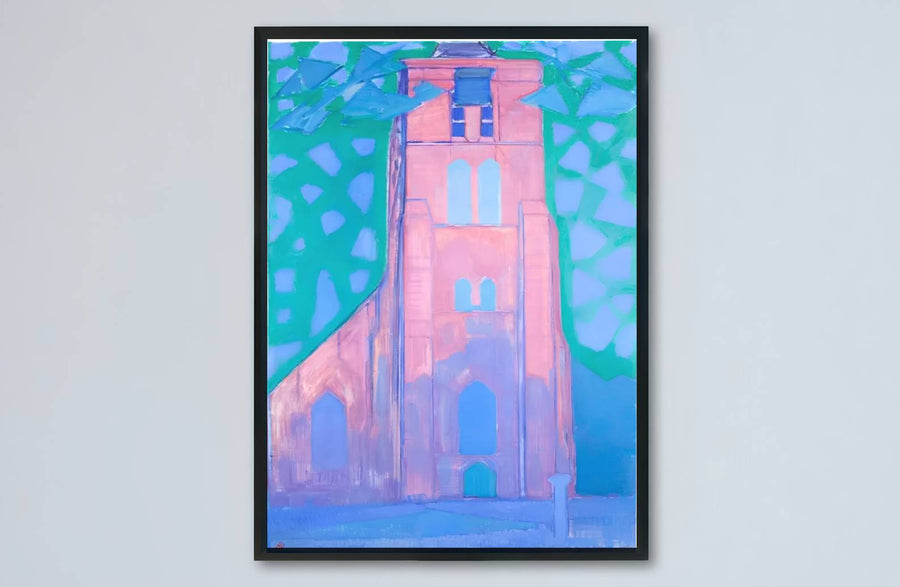 Evoking the quiet brilliance of early 20th-century European art revolutions, this expressionist Piet Mondrian Church Tower At Domburg composition is a stunning addition to any refined art collection. MapYourDreams offers this print in customizable display options, ranging from minimalist unframed paper to handcrafted frames and gallery-quality canvas wraps.