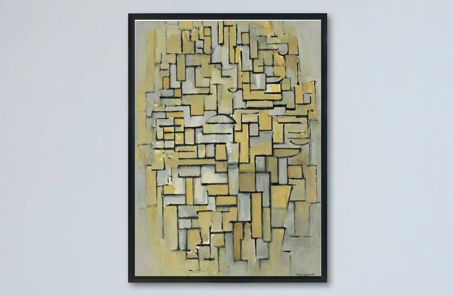 Evoking the quiet brilliance of early modern art revolutions in Paris, this 1913 cubist Piet Mondrian composition is a stunning addition to any refined art collection. MapYourDreams offers this print in customizable display options, ranging from minimalist unframed paper to handcrafted frames and gallery-quality canvas wraps.
