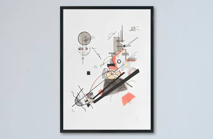Evoking the quiet brilliance of 1920s modernist experimentation, this geometric Wassily Kandinsky Joyful Ascent composition is a stunning addition to any refined art collection. MapYourDreams offers this masterpiece in customizable display options, ranging from minimalist unframed paper to handcrafted frames and gallery-quality canvas wraps.