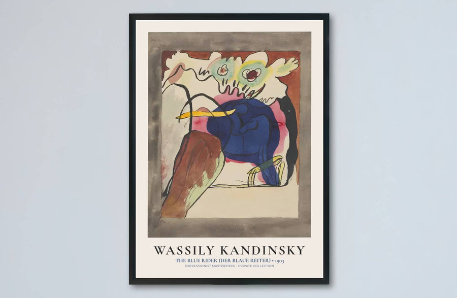 Evoking the quiet brilliance of early modern art revolutions, this Wassily Kandinsky The Blue Rider composition is a stunning addition to any refined art collection. MapYourDreams offers this masterpiece in customizable display options, ranging from minimalist unframed paper to handcrafted frames and gallery-quality canvas wraps.
