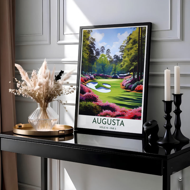 Augusta National Golf Club wall art depicting Amen Corner&