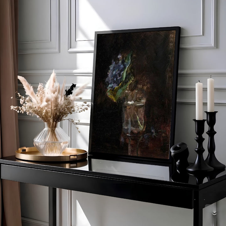 Historic French impressionist canvas print of Bouquet Of Violets In A Vase (1882), Henri de Toulouse-Lautrec with rich oil strokes from Paris, France. Buy high-definition framed prints, unframed paper wall decor, and gallery canvas options directly from MapYourDreams for styling.
