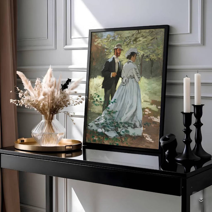Framed by classic typography honoring Monet&