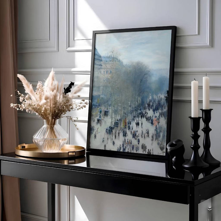 Framed by classic typography honoring Monet&