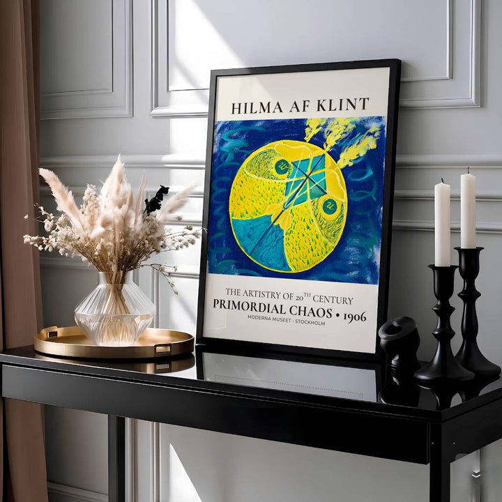 Framed by official Moderna Museet Stockholm text honoring Swedish visionary heritage, this expressive Primordial Chaos 1906 wall art by Hilma af Klint showcases supreme mastery over spatial rhythm and cosmic harmony. Offered by MapYourDreams, this artwork is available in flexible options including unframed paper, custom wooden frames, and gallery canvas wraps.